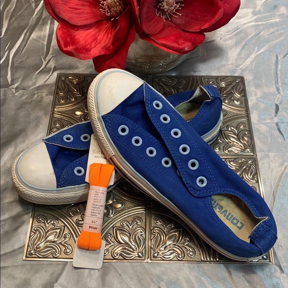 🌹VINTAGE Converse All Star Blue Canvas Sneakers • Unisex